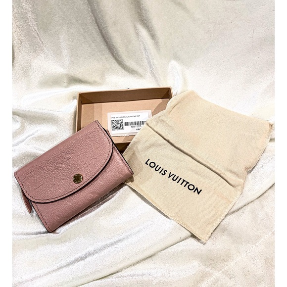 Louis Vuitton Rosalie Monogram Empriente Leather Coin Purse in Rose Poudre Pink - Picture 3 of 14